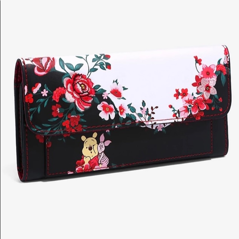 Loungefly Disney Winnie the Pooh Pooh & Piglet Floral Embroidered Wallet🍯🧸✨